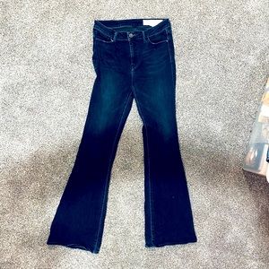 Treasure and Bond size 27 high-waisted, dark wash flare jeans